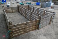 2 WOODEN LAMB PENS & 12'9" WOODEN HURDLE - 6