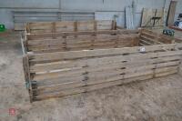 2 WOODEN LAMB PENS & 12'9" WOODEN HURDLE - 8