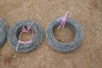 4 ROLLS OF BARBED WIRE - 4