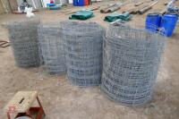 4 ROLLS OF USED STOCK WIRE - 4