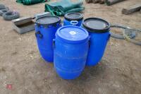 4 BLUE FEED CONTAINERS - 2