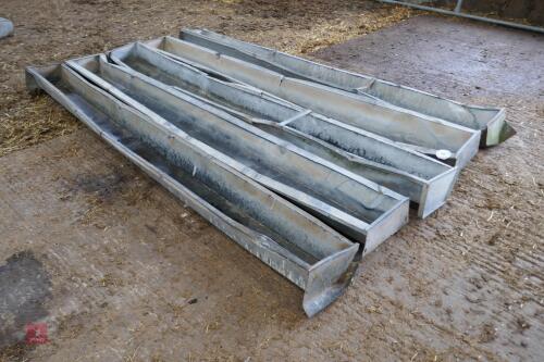 5 - 9' GALV GROUND FEED TROUGHS