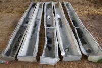 5 - 9' GALV GROUND FEED TROUGHS - 2