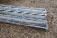 4 - 9' GALV GROUND FEED TROUGHS - 2