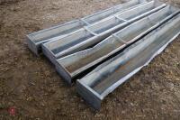 4 - 9' GALV GROUND FEED TROUGHS - 4