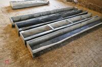 4 - 9' GALV GROUND FEED TROUGHS - 7