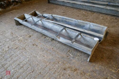 2 - 6' GALV GROUND FEED TROUGHS