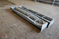 2 - 6' GALV GROUND FEED TROUGHS - 2