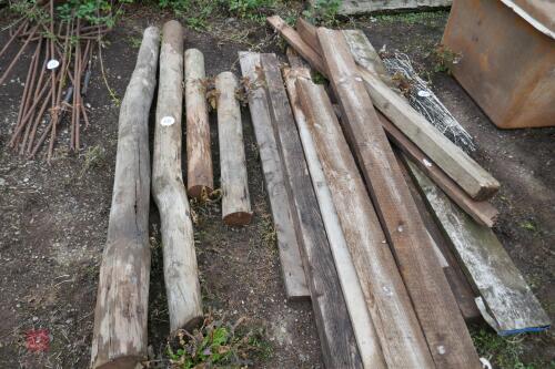 4X POSTS AND VARIOUS LENGTHS OF TIMBER