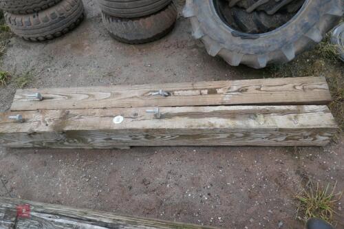 2X 8'x8"x8" SQUARE WOODEN GATE POSTS
