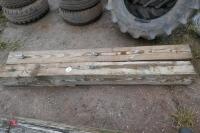 2X 8'x8"x8" SQUARE WOODEN GATE POSTS