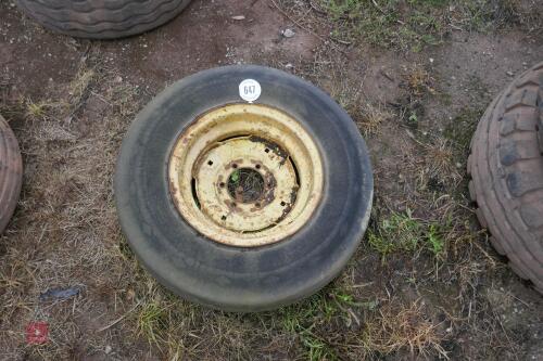 1x TRAILER WHEEL AND TYRE