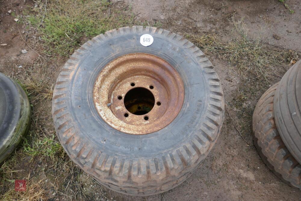 PAIR OF TRAILER WHEELS & TYRES 12.5-15.3