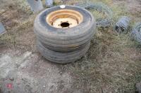 PAIR OF REAR M.F COMBINE WHEELS & TYRES - 2