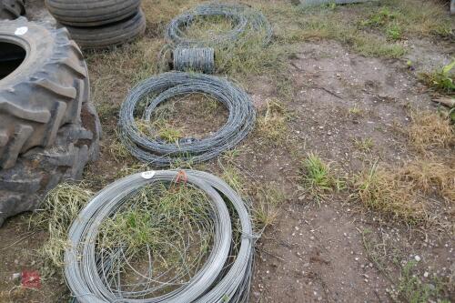 QUANTITY OF BARBED WIRE & PLAIN WIRE