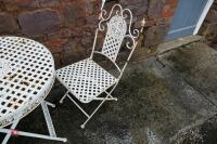 METAL GARDEN TABLE & 2 CHAIRS - 4