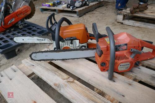 1 HUSQVARNA AND 1 STIHL CHAINSAWS (S/R)