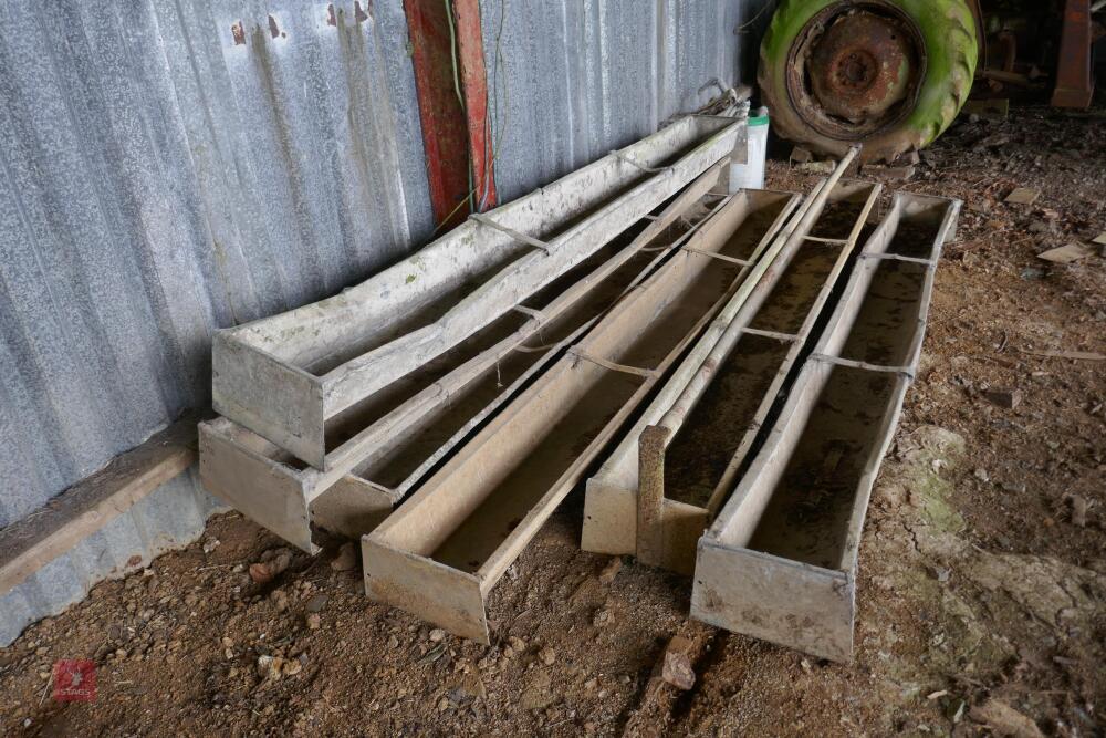 6x 9FT GALVANISED FEED TROUGHS