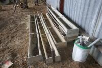 6x 9FT GALVANISED FEED TROUGHS - 3