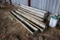 6x 9FT GALVANISED FEED TROUGHS - 4