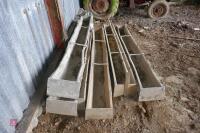 6x 9FT GALVANISED FEED TROUGHS - 5