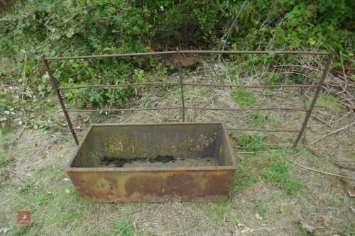 CAST PLANTER/ TROUGH AND RAILING