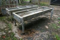 2 FREE STANDING CATTLE TROUGHS