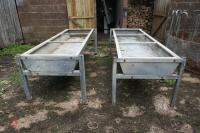 2 FREE STANDING CATTLE TROUGHS - 8