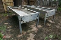 2 FREE STANDING CATTLE TROUGHS - 10