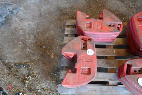 8X 45KG McCORMICK FRONT WEIGHTS