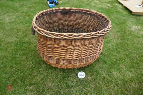 WICKER LOG BASKET