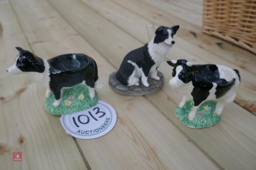 COLLIE EGG TIMER AND CUPS