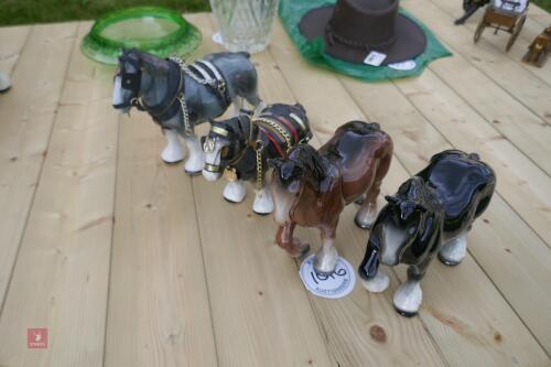 4 CHINA SHIRE HORSES