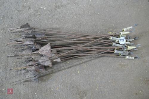 20 x METAL ELECRTIC FENCE STAKES