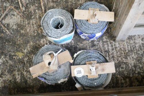 4 REELS OF 200M BARBED WIRE - HIGH TENSILE