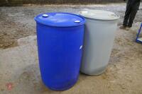 2 x 200LT PLASTIC BARRELS