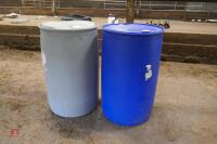 2 x 200LT PLASTIC BARRELS - 4