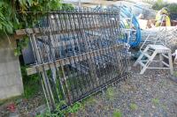 3 STEEL FENCE PANELS - 3