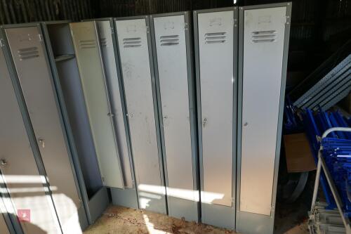 17 METAL CHANGING ROOM LOCKERS