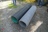 2 LARGE BLACK DRAINAGE PIPES