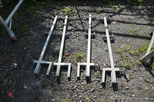 4 TEMPORARY GALVANISED QUICK RAILS