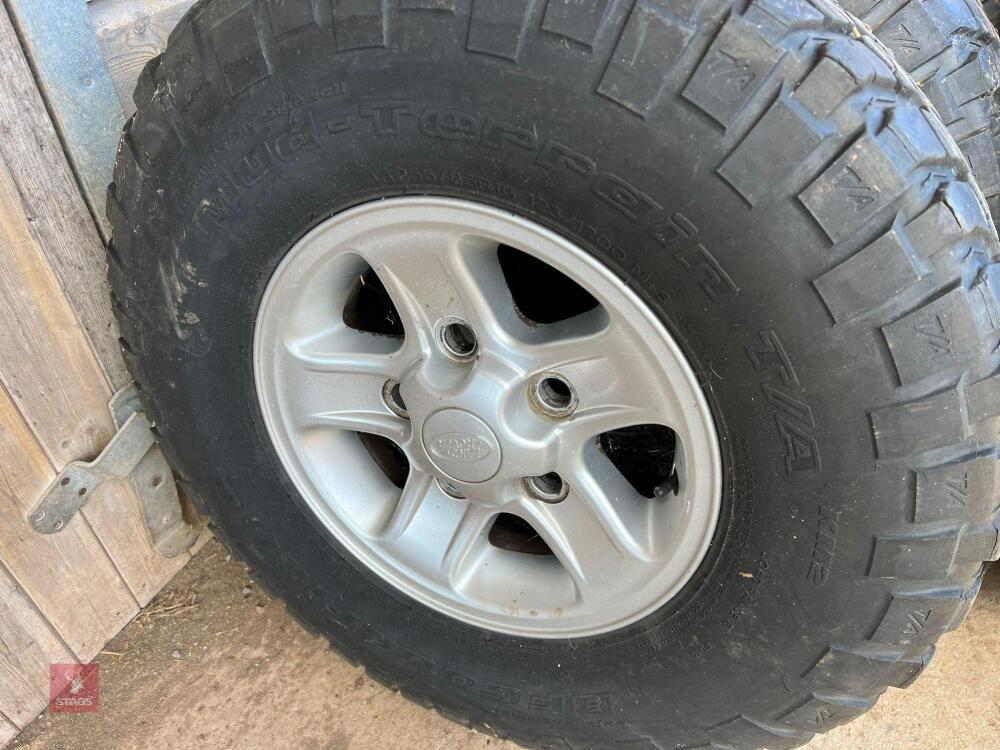 5X LANDROVER 90 ALLOYS AND TYRES