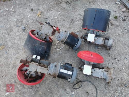 4 X GEAR BOXES + FEEDER MOTORS