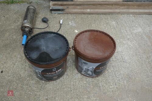 2 UNUSED MVF ORGANIC RUMIGAN BUCKETS