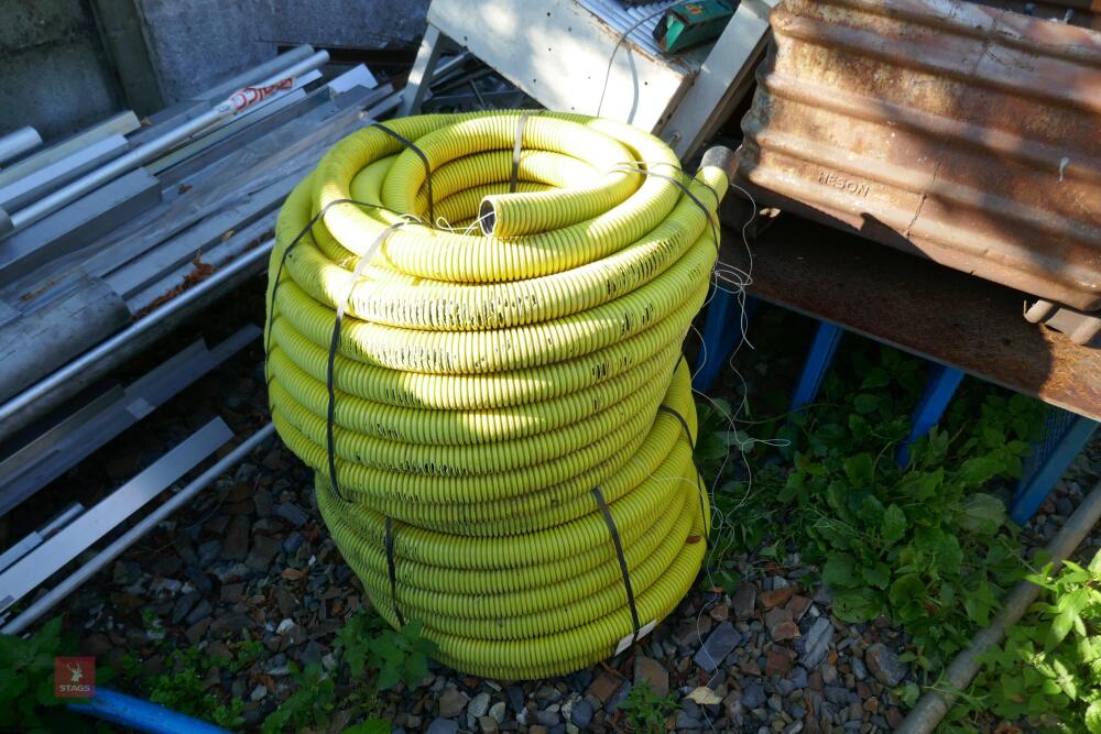 2 ROLLS OF 50MM YELLOW FLEXICOIL PIPE