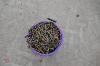 BUCKET OF ROOFING SCREWS