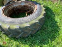 REAR TRACTOR DUAL WHEELS AND TYRES - 4