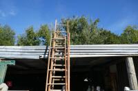 4 METAL FRAME SINGLE LADDERS - 4