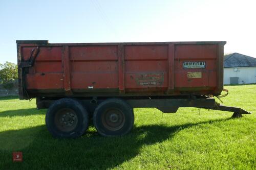 1992 GRIFFITHS TWIN AXLE TIPPING TRAILER