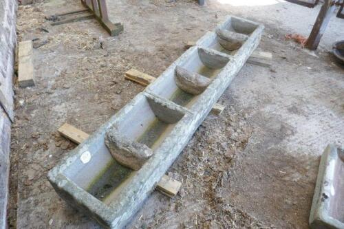 8'5" X 18" ORNATE STONE TROUGH/PLANTER